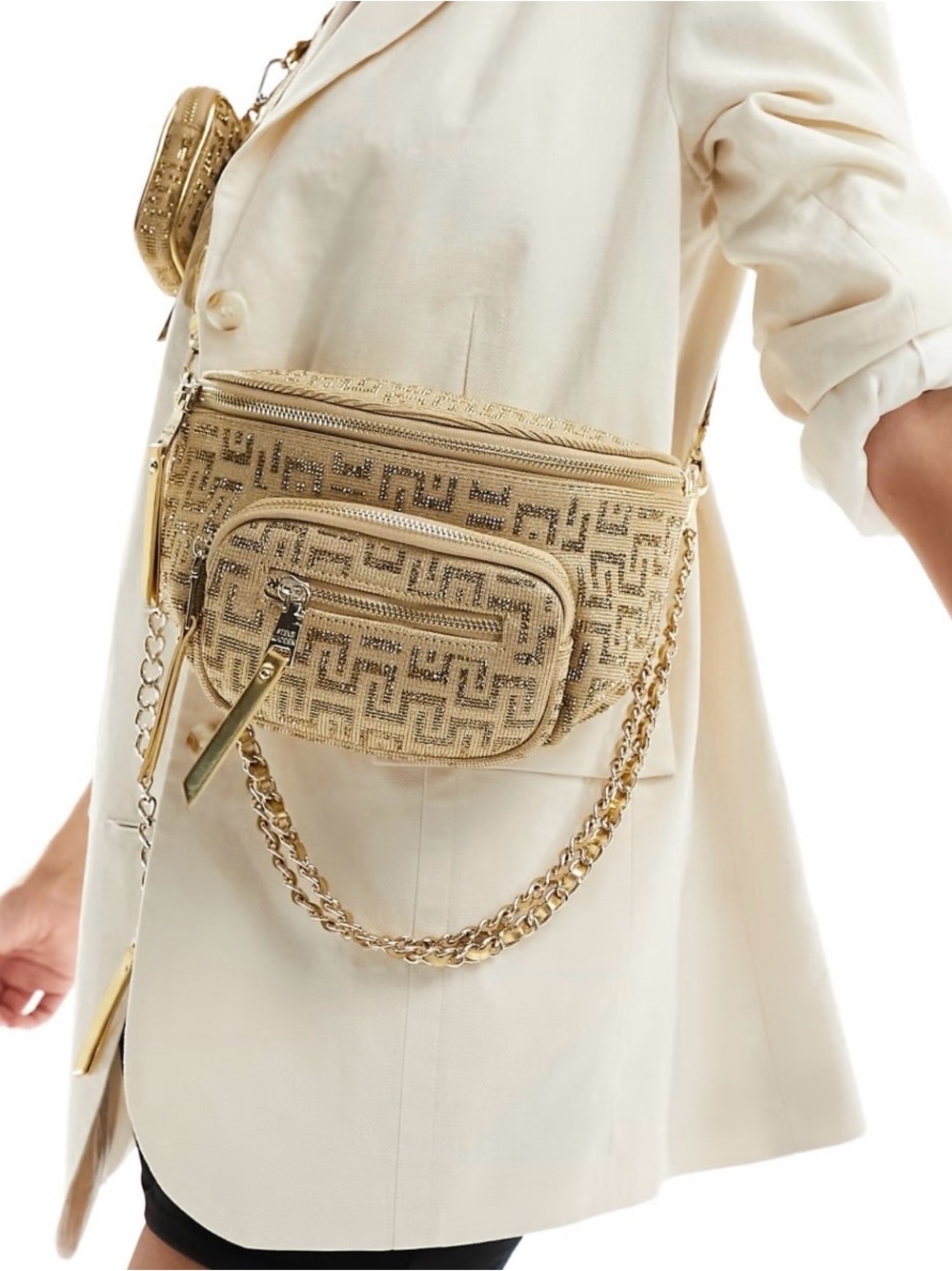 BMAXIMAS White Silver Crossbody Bag | Crossbody Bag & Lace-Up Sneakers SET - Picture 12 of 12